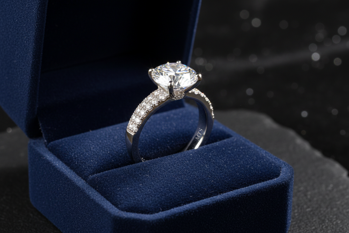 Female Engagement Ring 1.5 CT Moissanite