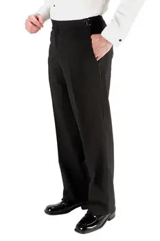 Anthony Black Italian Wool Tuxedo Pants