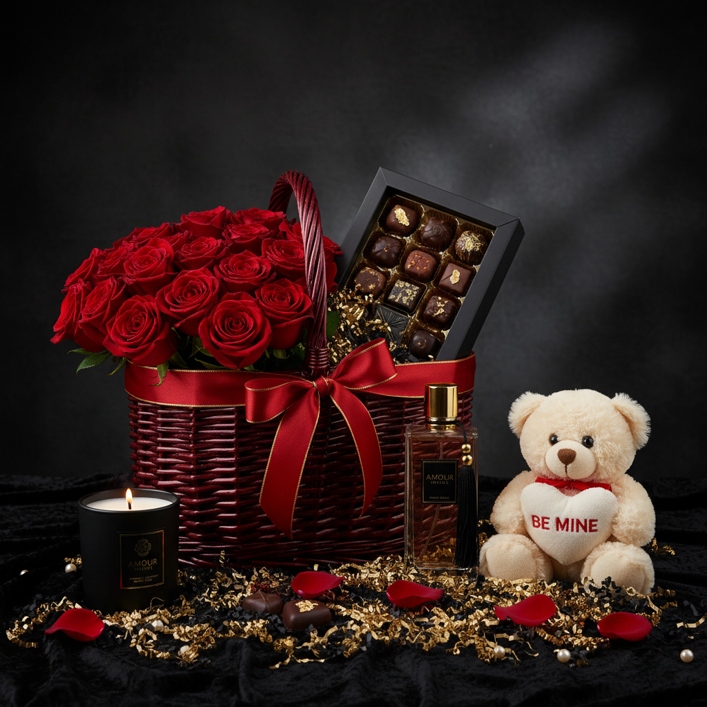 Valentines Day Gift Basket Set