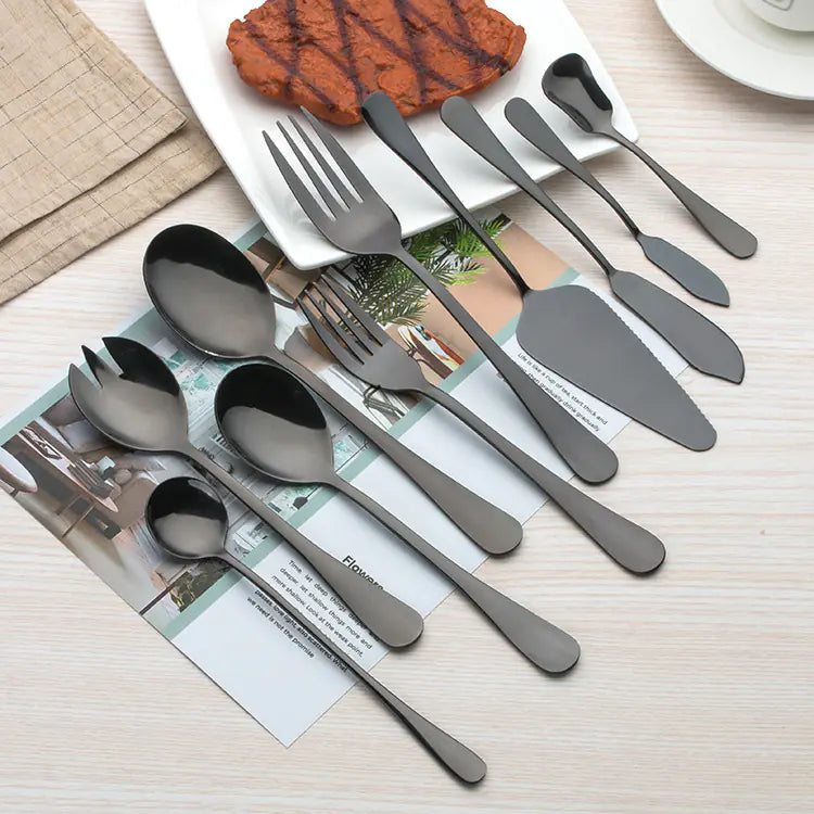 Black Stainless Steel Cutlery Set