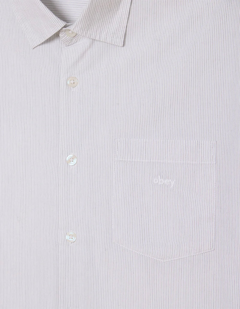 Light beige men's button-up shirt
